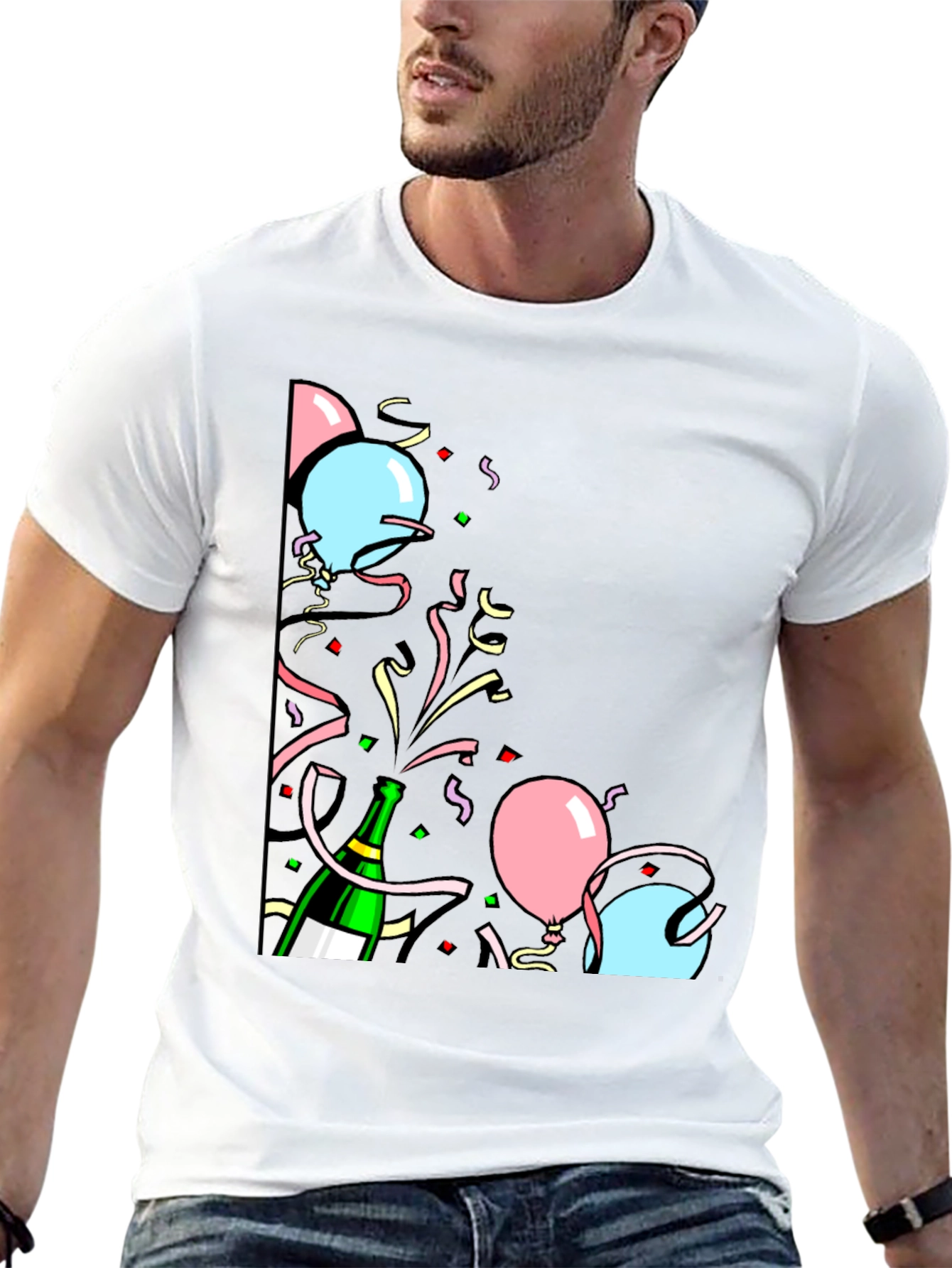 Celebration T-Shirt: Balloons & Bubbly