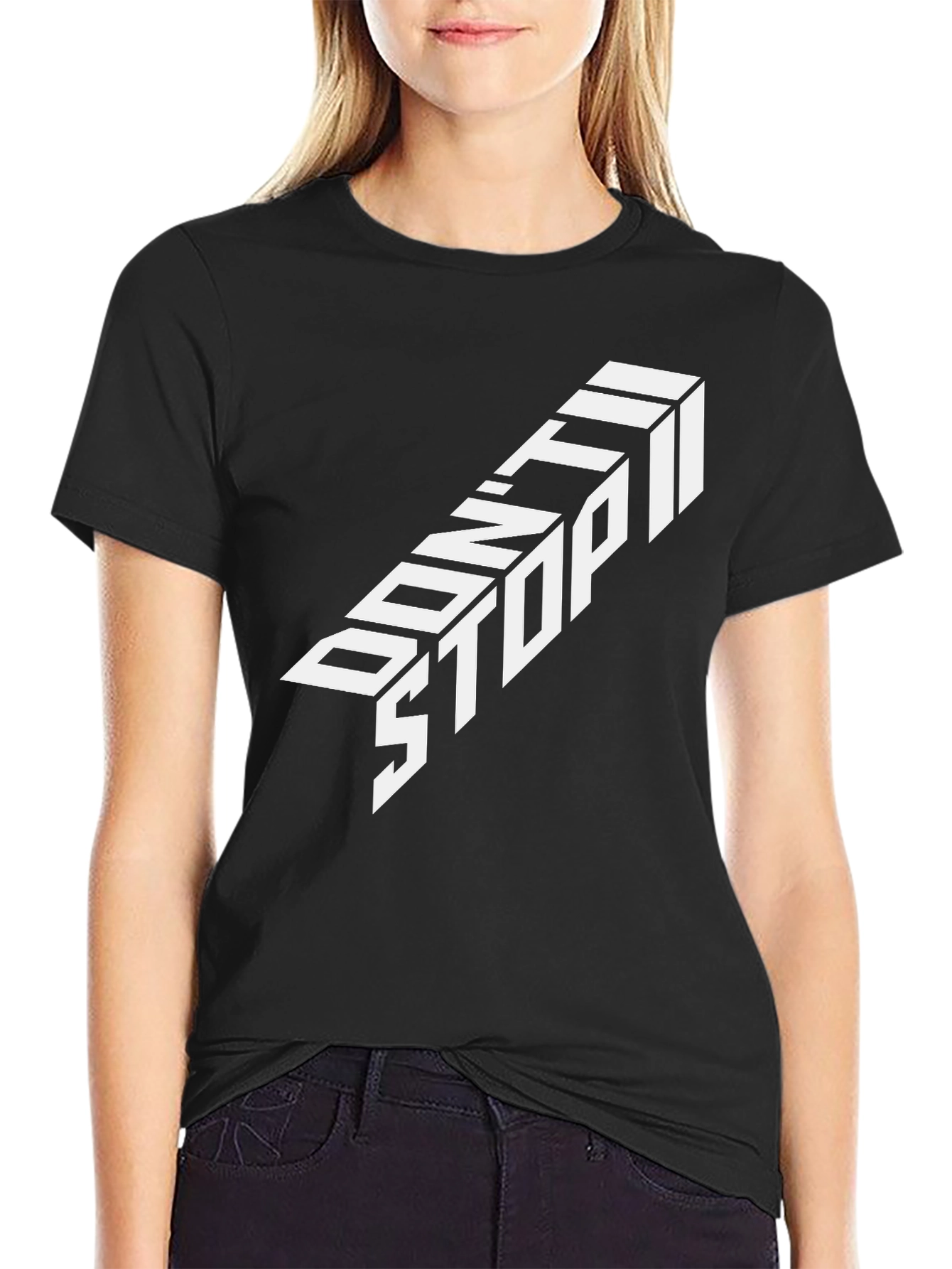 Dont Stop Graphic Tee - Black