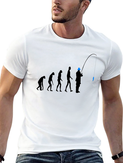 Evolution of Fishing T-Shirt - Black Graphic Tee