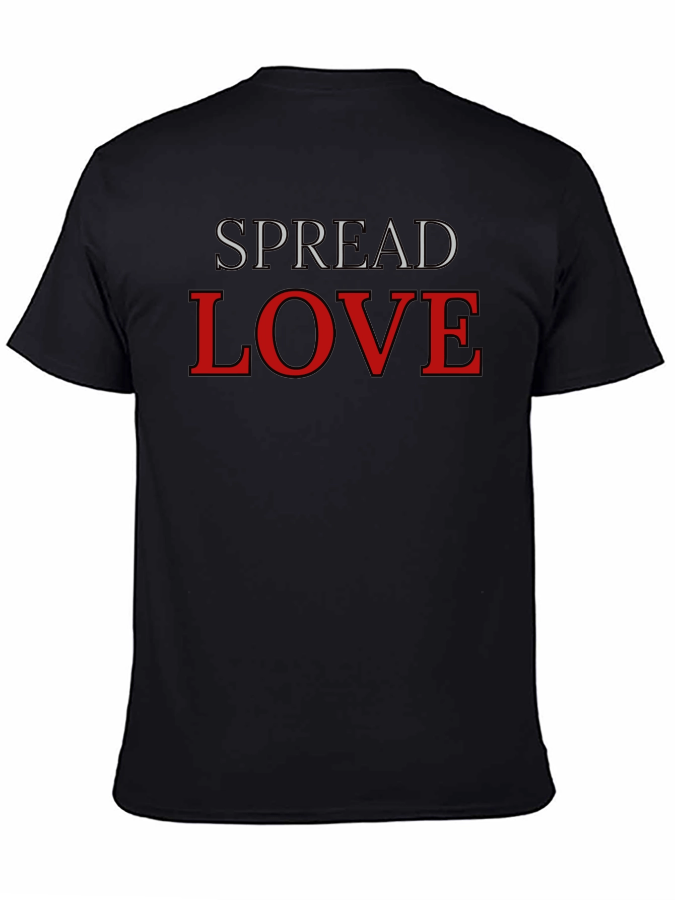 Spread Love Black Graphic T-Shirt