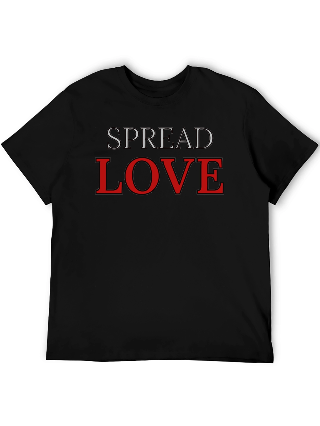 Spread Love Black Graphic T-Shirt