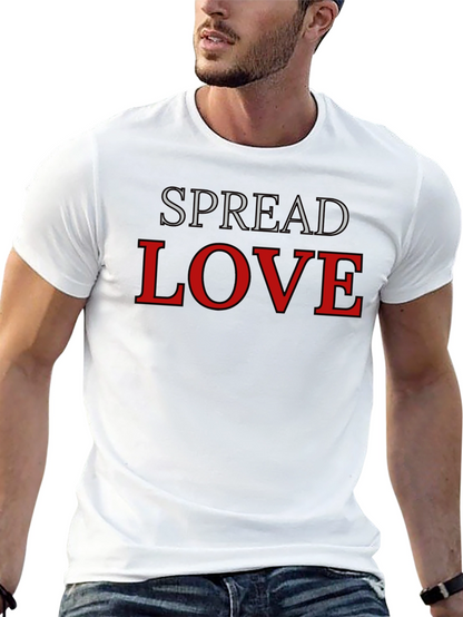 Spread Love Black Graphic T-Shirt