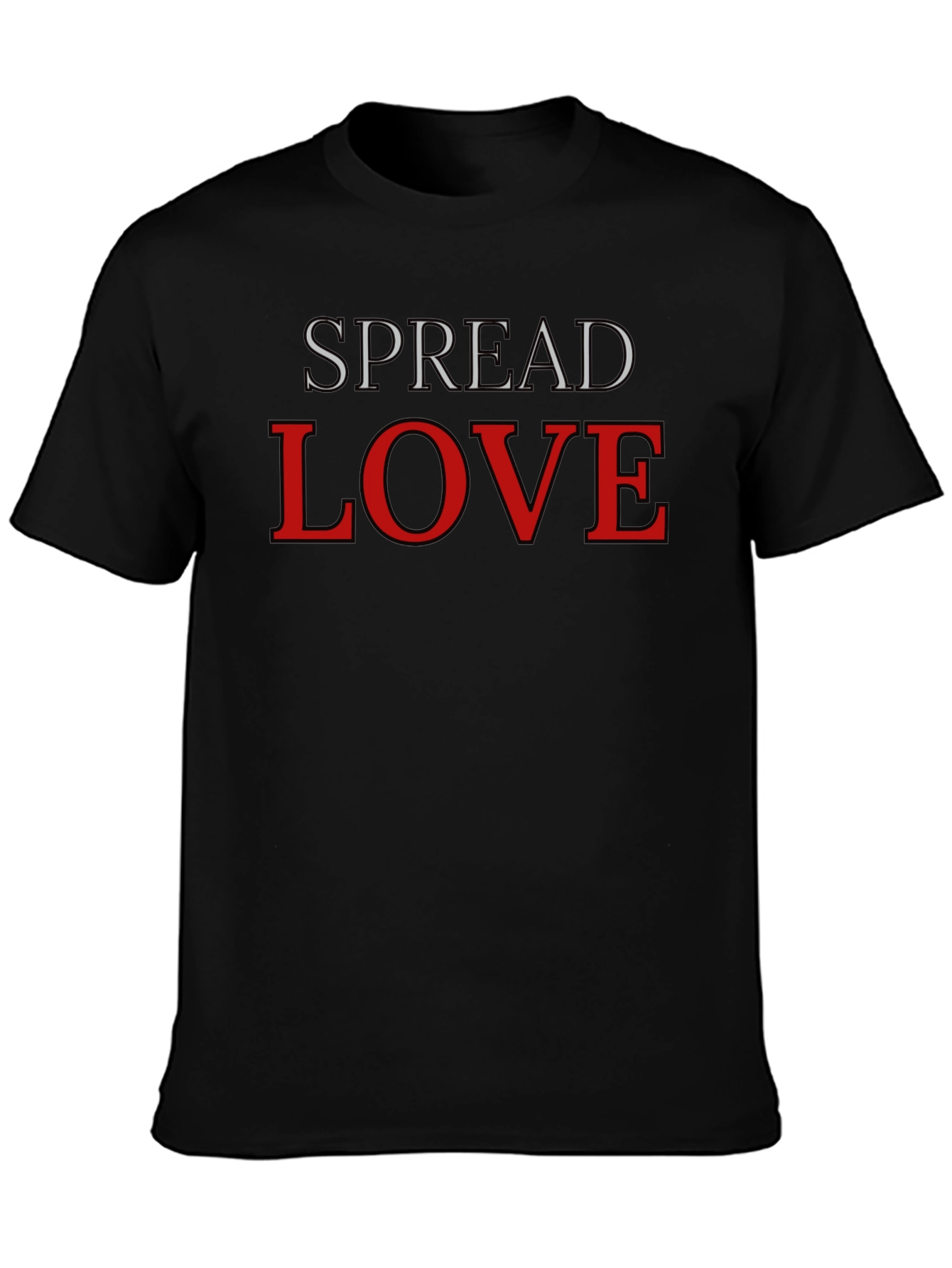 Spread Love Black Graphic T-Shirt