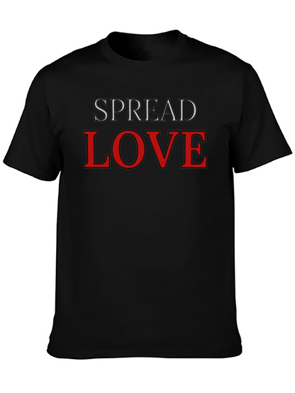 Spread Love Black Graphic T-Shirt