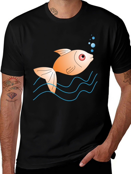 Cartoon Fish Graphic Tee - Unique Style
