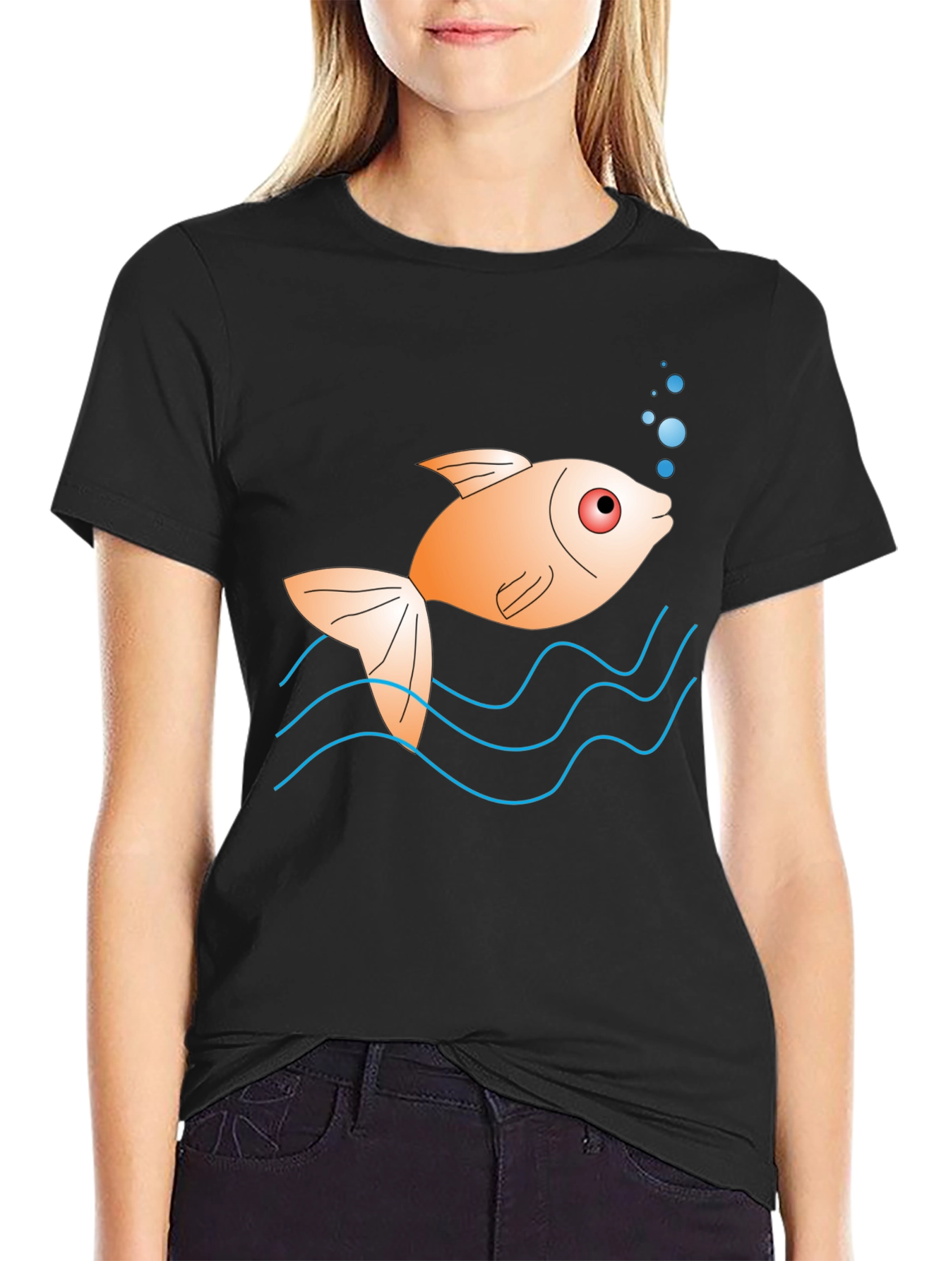 Cartoon Fish Graphic Tee - Unique Style