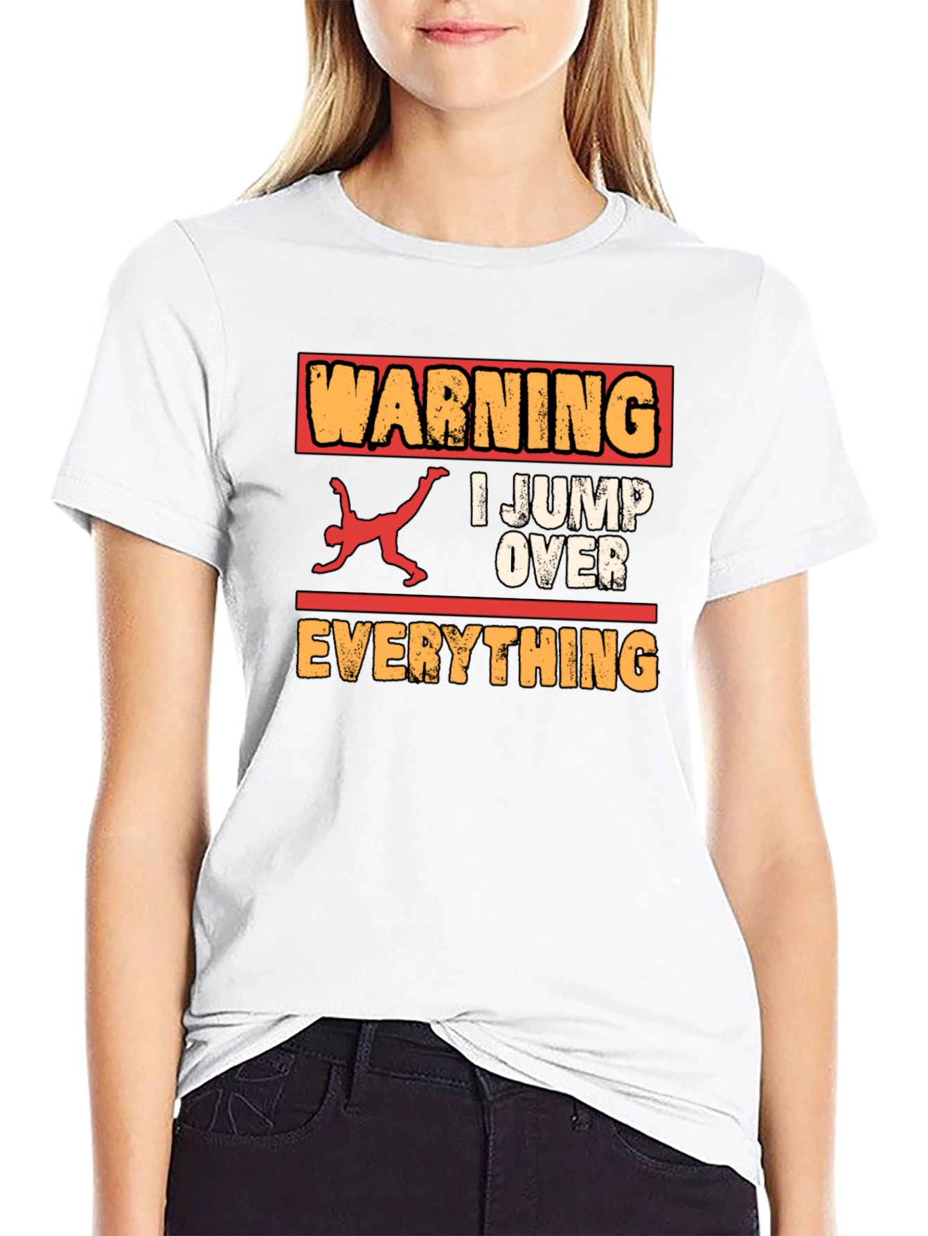 Warning I Jump Over Everything Graphic Tee