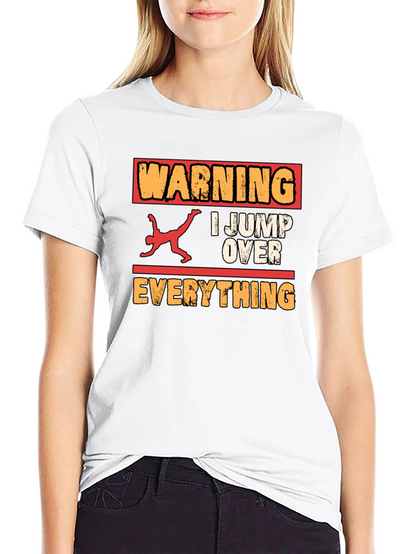 Warning I Jump Over Everything Graphic Tee