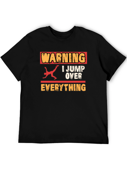 Warning I Jump Over Everything Graphic Tee