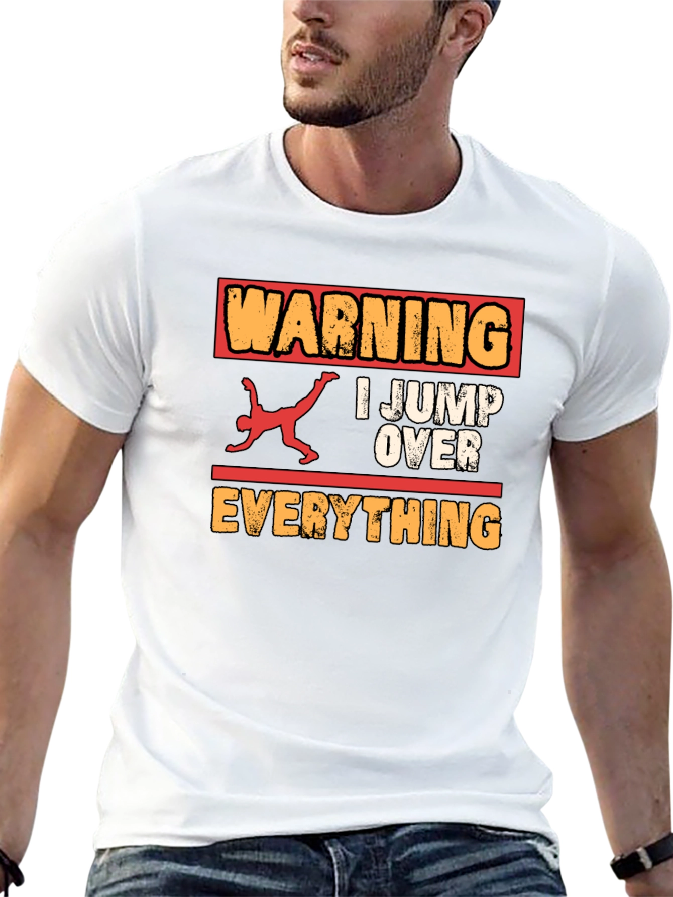 Warning I Jump Over Everything Graphic Tee