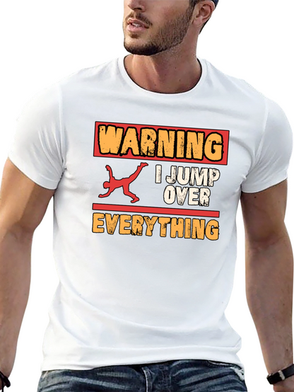 Warning I Jump Over Everything Graphic Tee