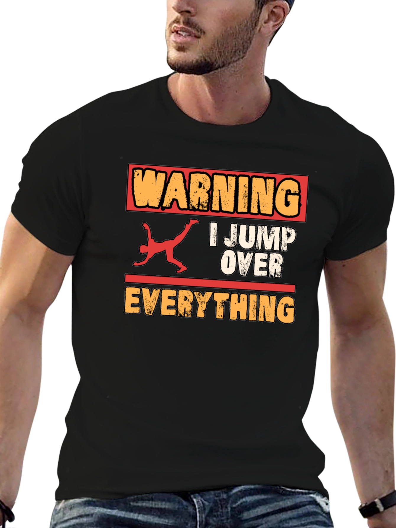 Warning I Jump Over Everything Graphic Tee