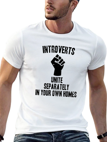 Introverts Unite T-Shirt - Black Graphic Tee