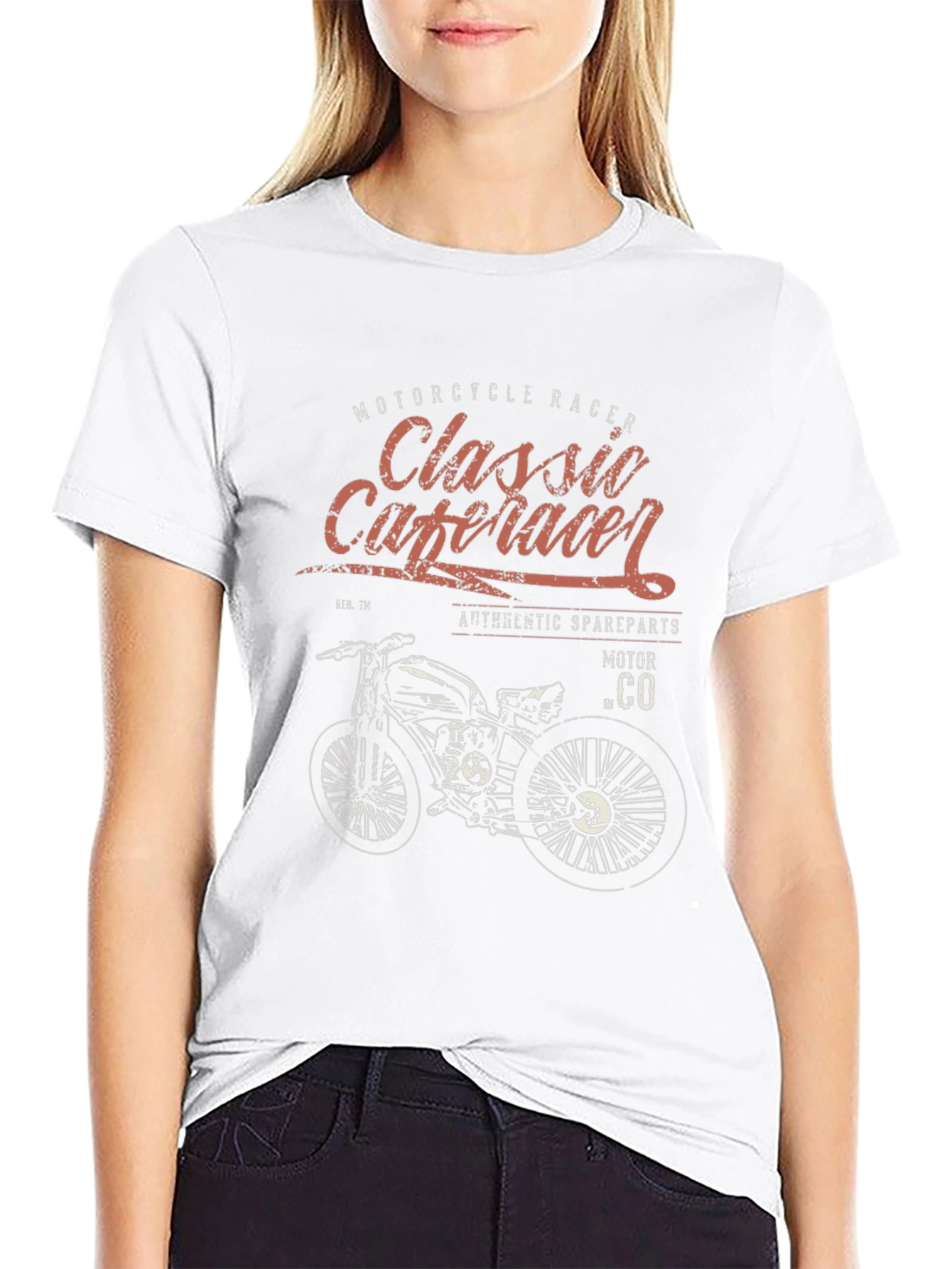 Classic Cafe Racer Motorcycle Graphic T-Shirt
