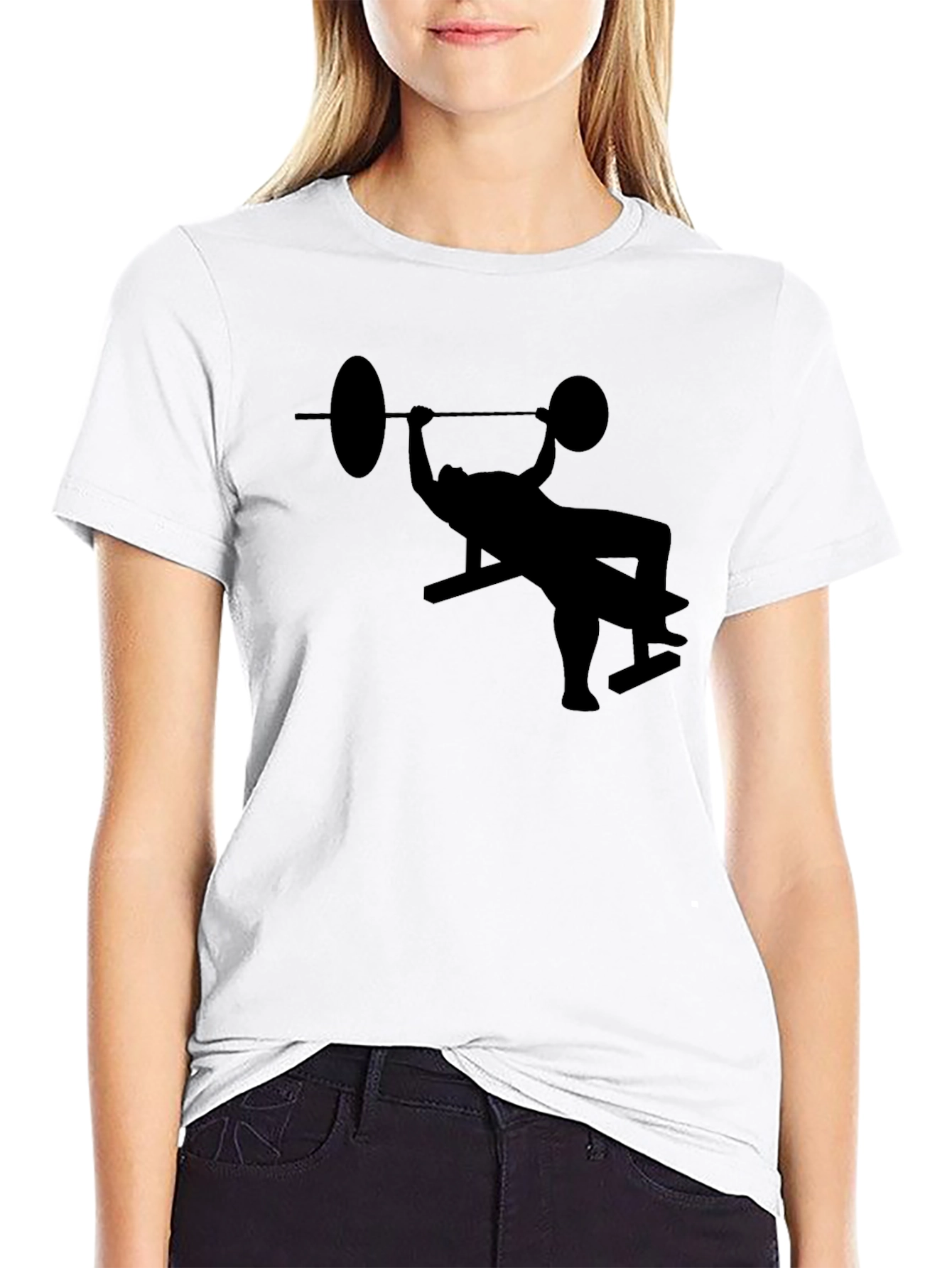 Bench Press Silhouette Black T-Shirt