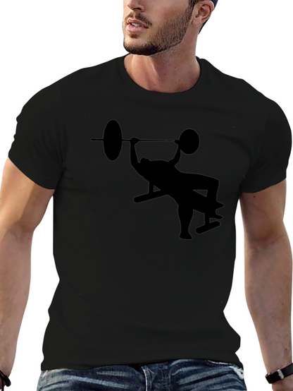 Bench Press Silhouette Black T-Shirt