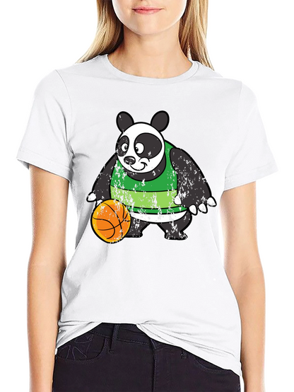 Panda Basketball Graphic Tee - Cool & Casual