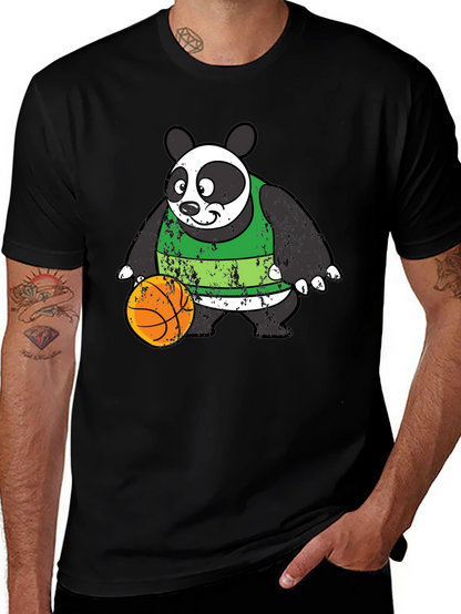 Panda Basketball Graphic Tee - Cool & Casual