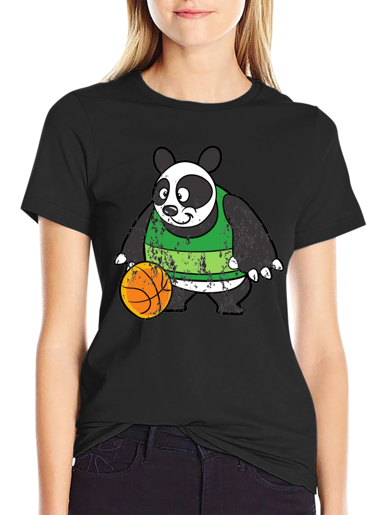 Panda Basketball Graphic Tee - Cool & Casual