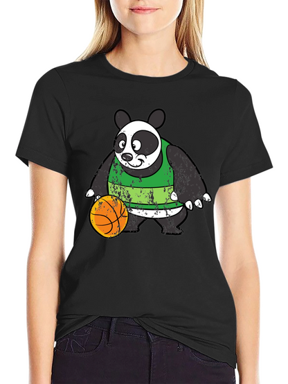 Panda Basketball Graphic Tee - Cool & Casual