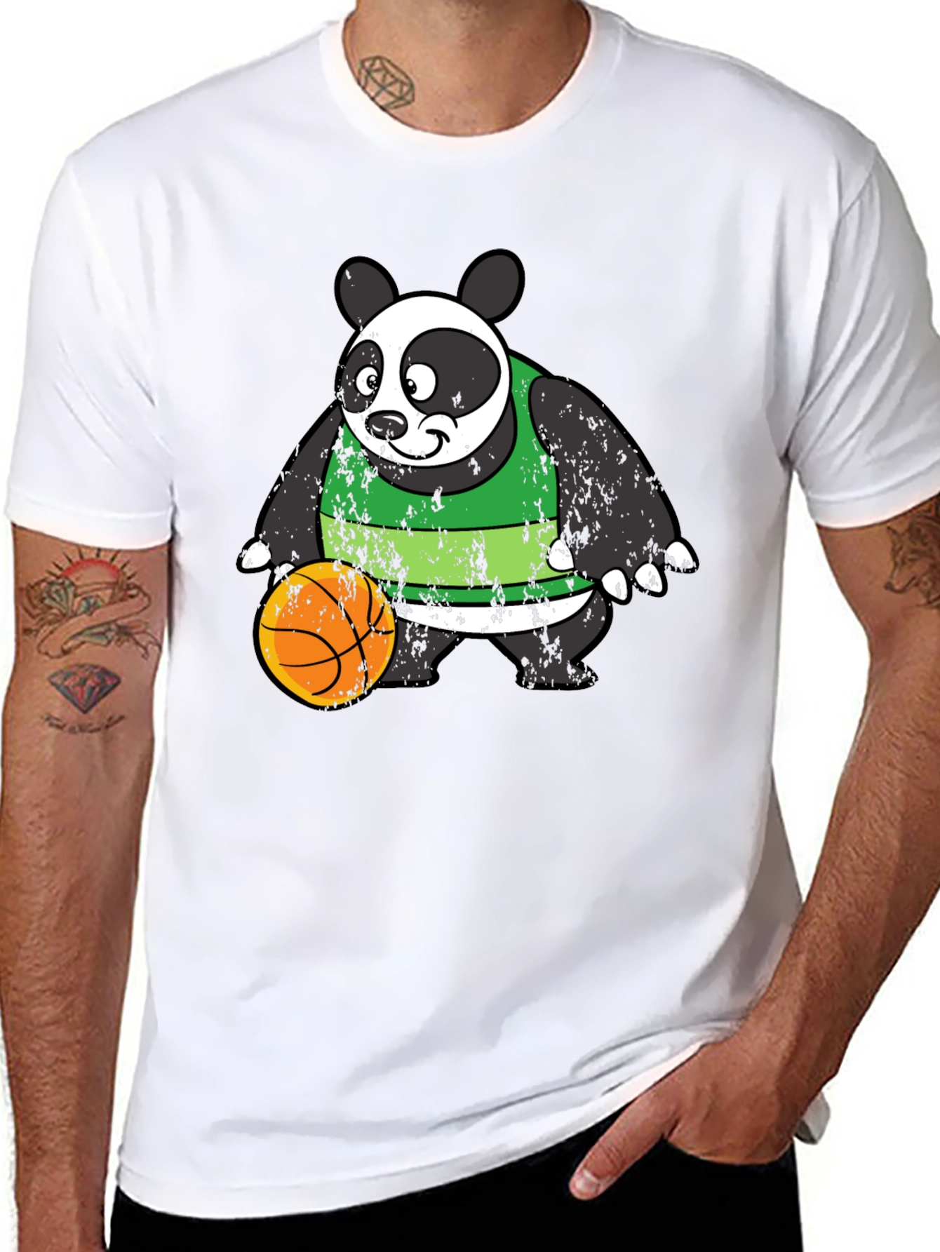 Panda Basketball Graphic Tee - Cool & Casual
