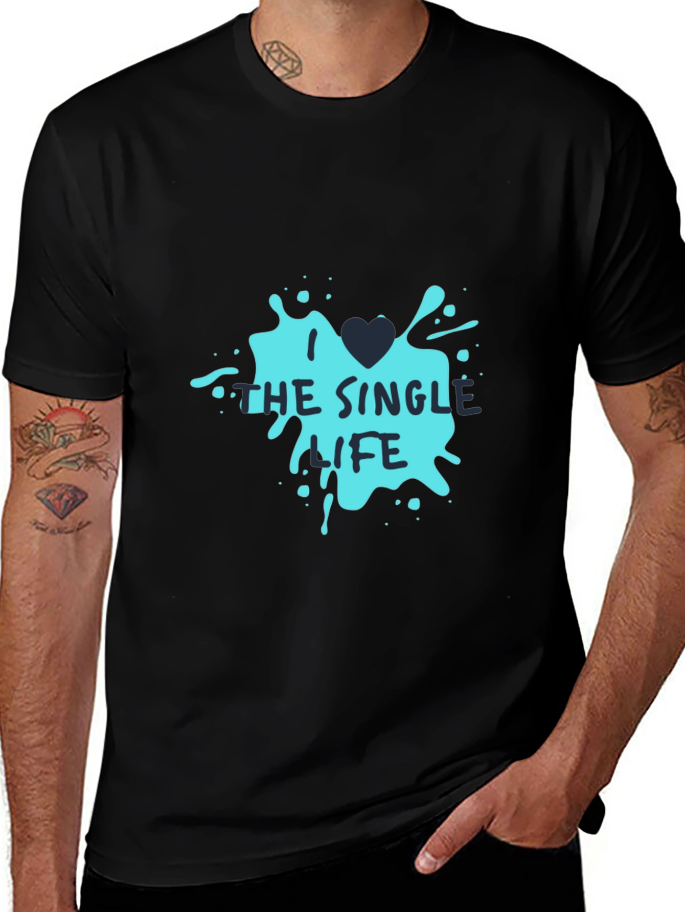 Single Life Graphic Tee - Black Casual T-Shirt