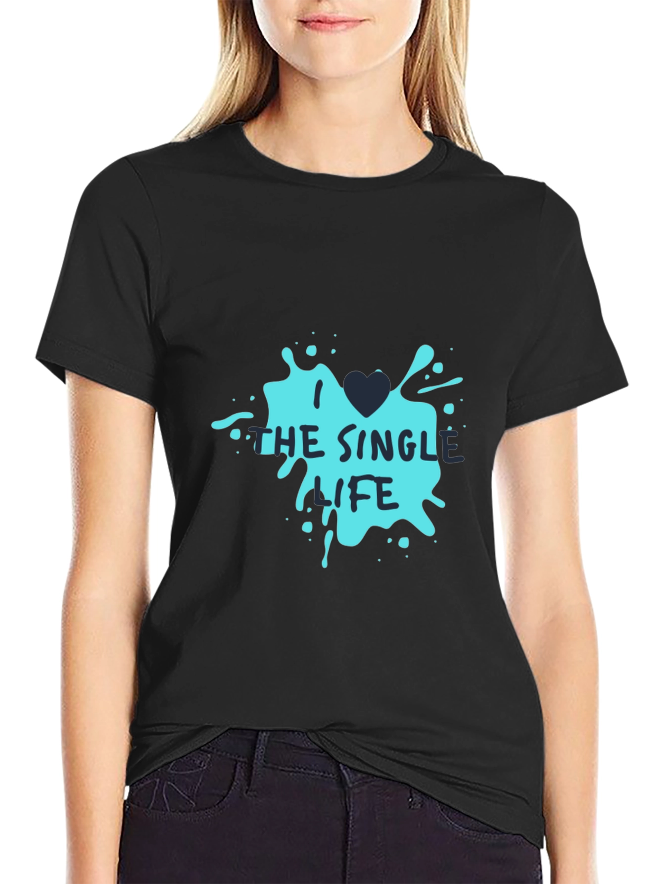 Single Life Graphic Tee - Black Casual T-Shirt