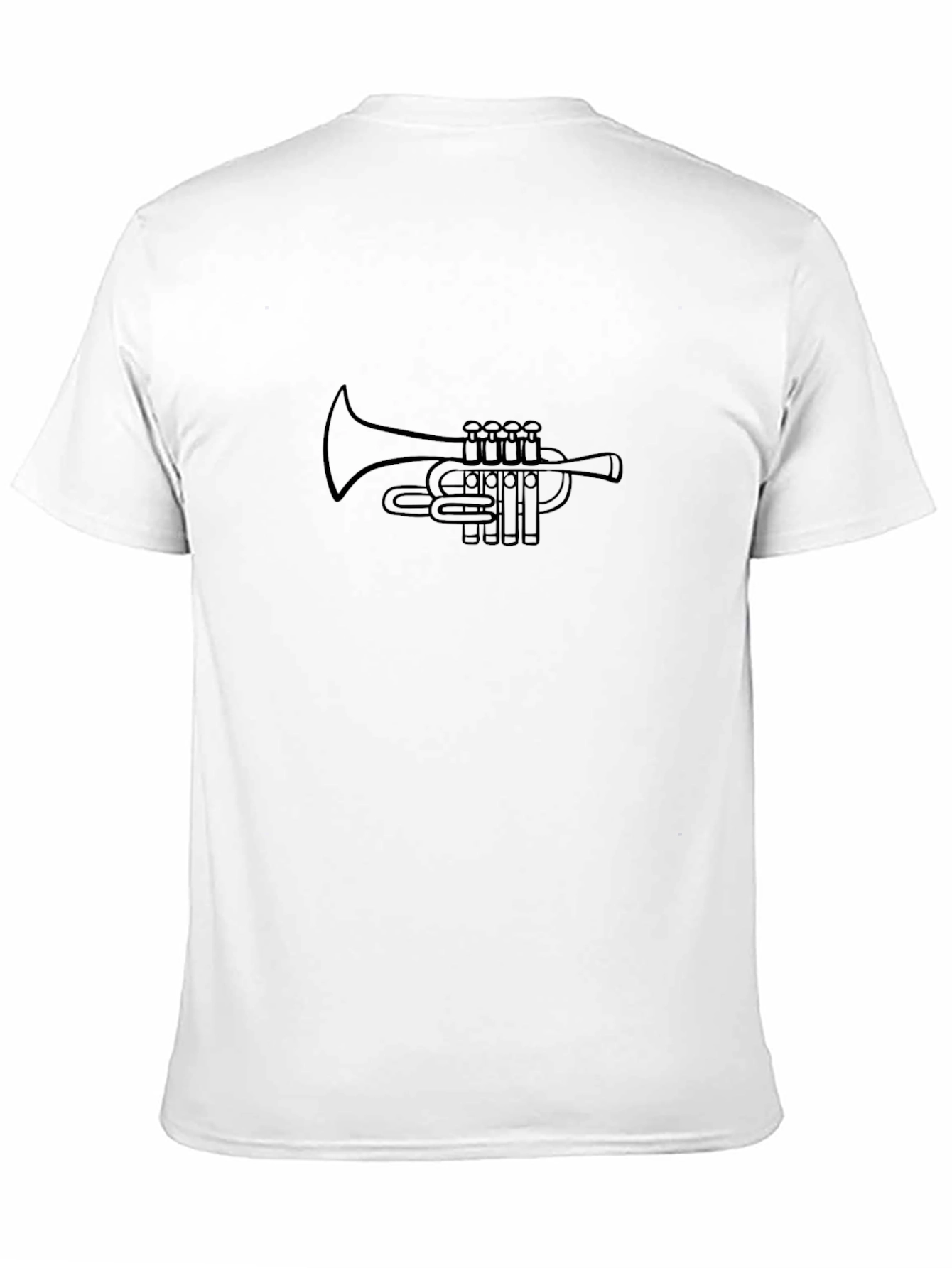 Black Trumpet Graphic Tee - Music Lovers Shirt