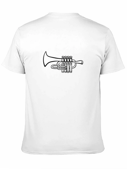 Black Trumpet Graphic Tee - Music Lovers Shirt