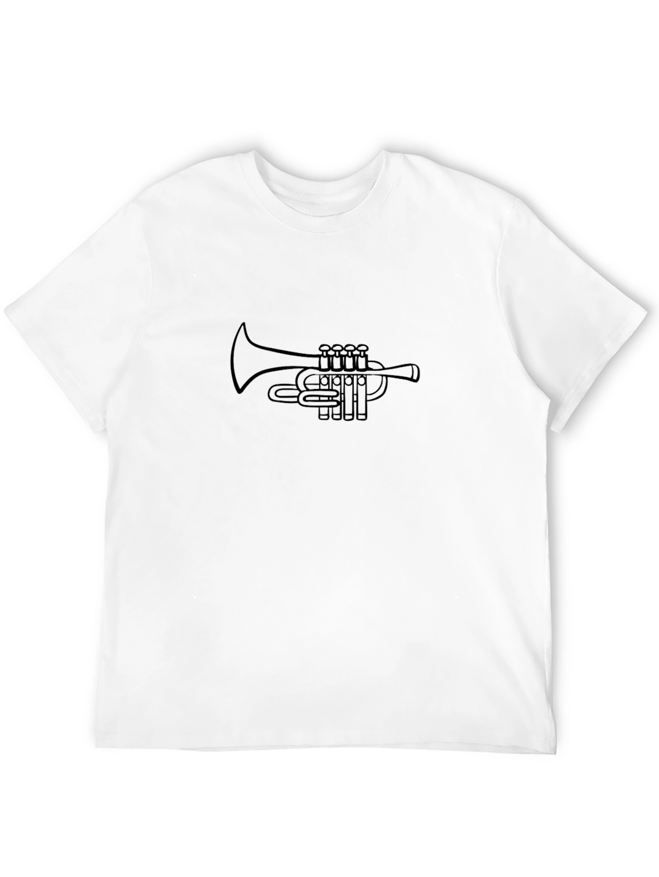 Black Trumpet Graphic Tee - Music Lovers Shirt
