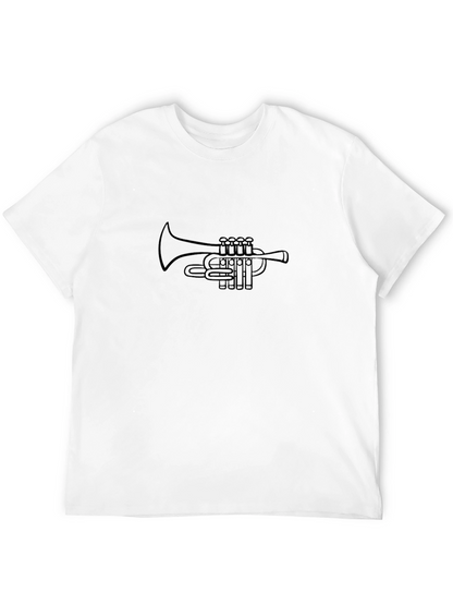 Black Trumpet Graphic Tee - Music Lovers Shirt