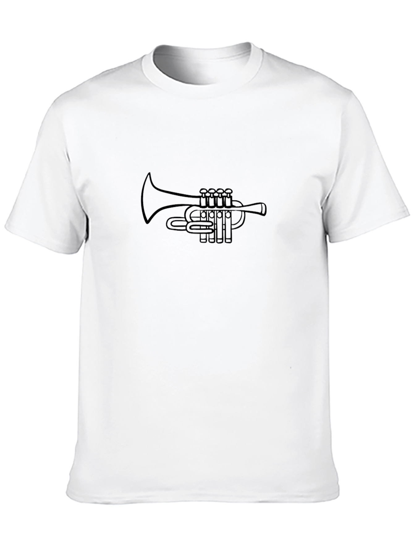 Black Trumpet Graphic Tee - Music Lovers Shirt