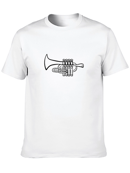 Black Trumpet Graphic Tee - Music Lovers Shirt