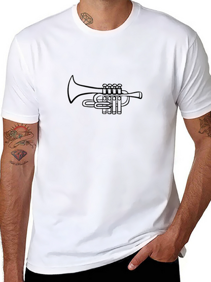 Black Trumpet Graphic Tee - Music Lovers Shirt