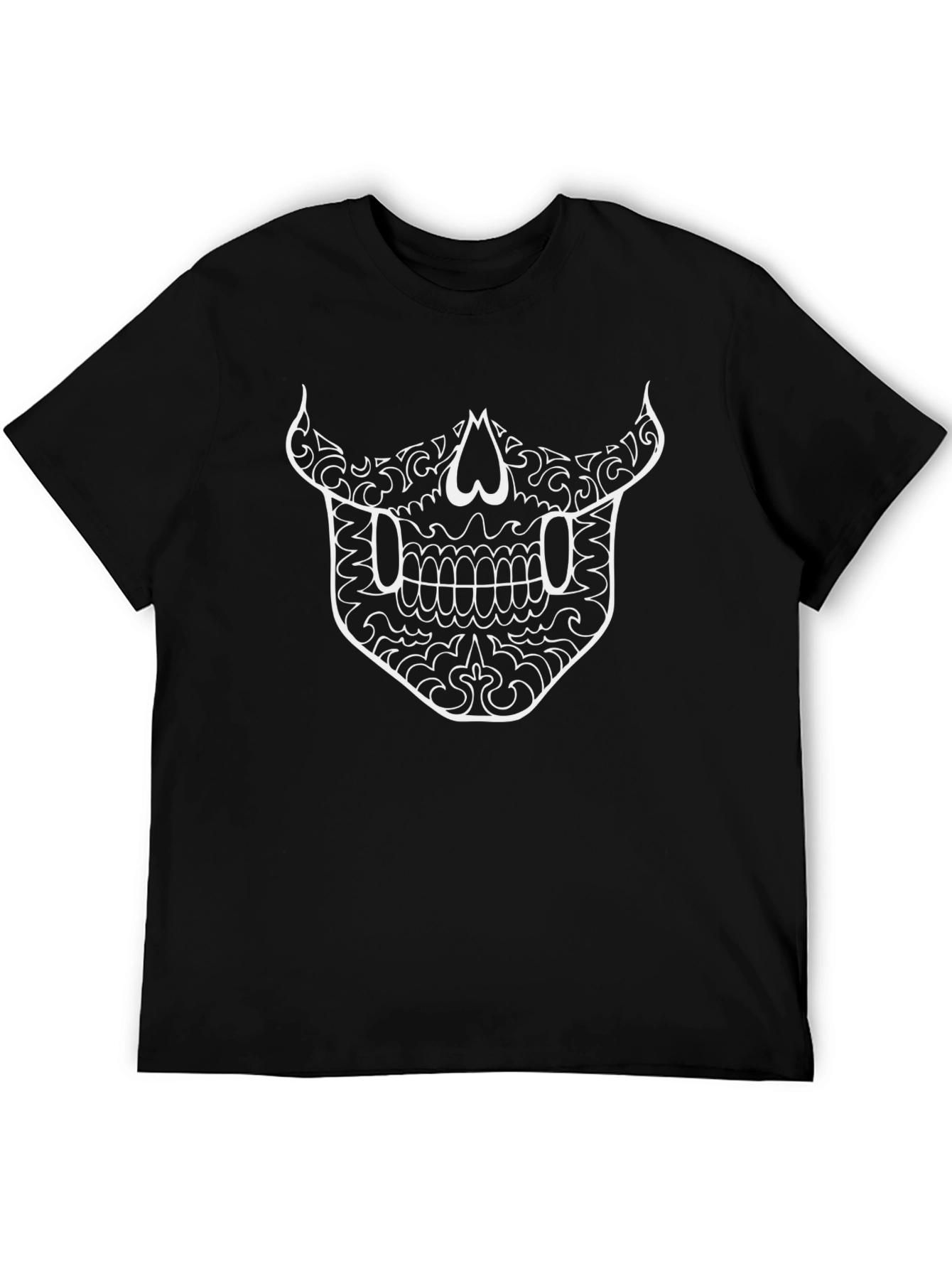 Skull Mask Graphic Black T-Shirt