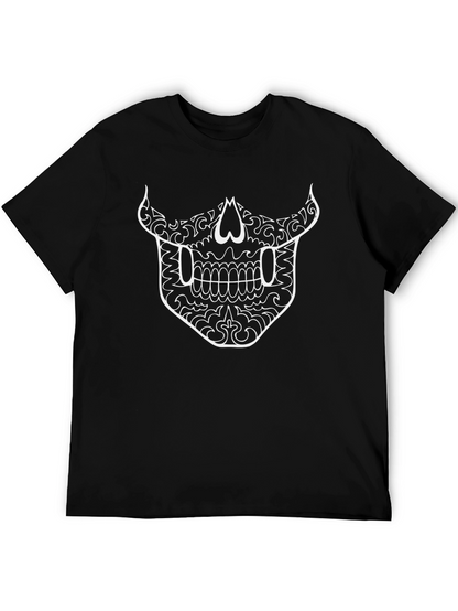 Skull Mask Graphic Black T-Shirt