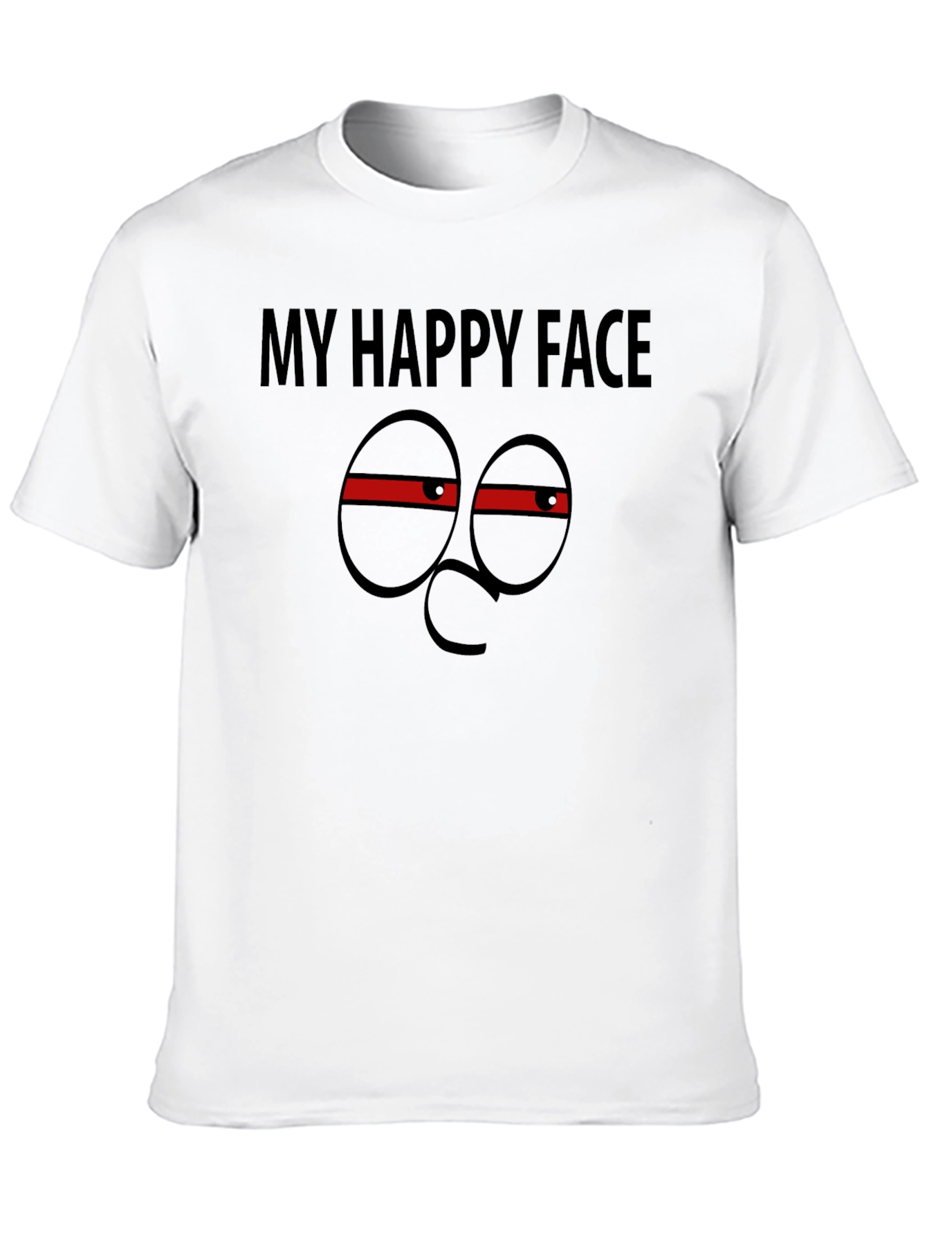 My Happy Face Graphic Black T-Shirt