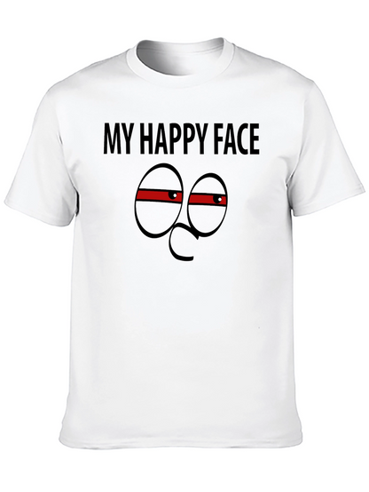 My Happy Face Graphic Black T-Shirt
