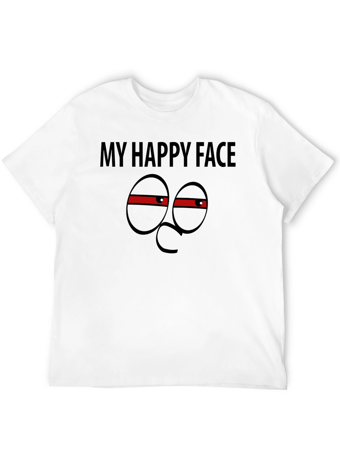 My Happy Face Graphic Black T-Shirt