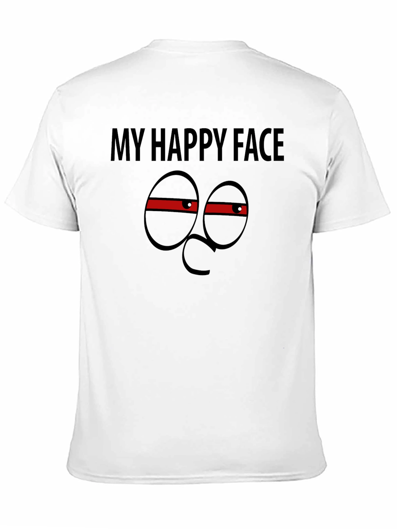 My Happy Face Graphic Black T-Shirt
