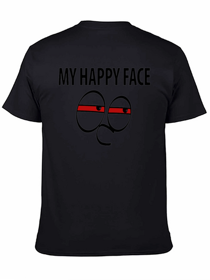 My Happy Face Graphic Black T-Shirt