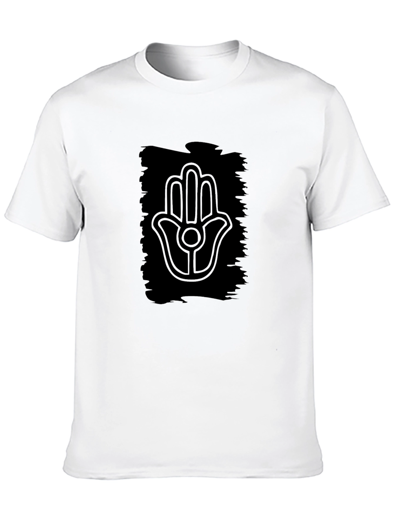 Hamsa Hand Graphic Black T-Shirt