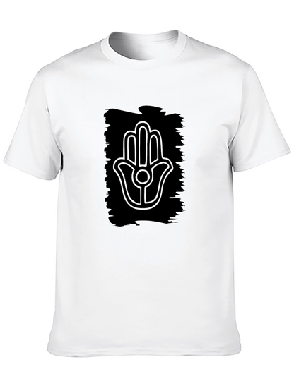 Hamsa Hand Graphic Black T-Shirt