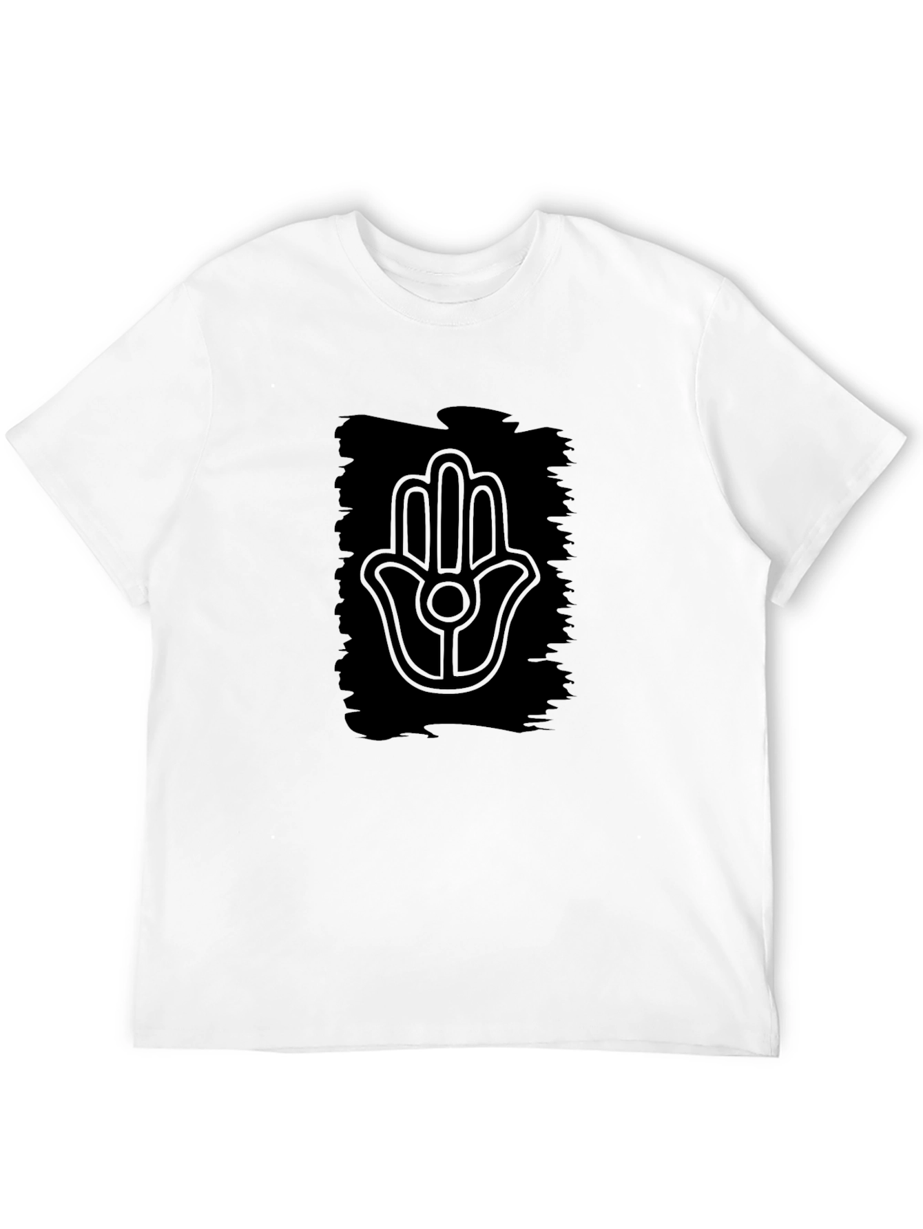 Hamsa Hand Graphic Black T-Shirt