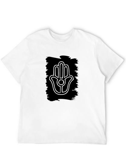 Hamsa Hand Graphic Black T-Shirt