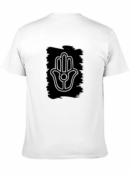 Hamsa Hand Graphic Black T-Shirt