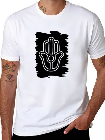 Hamsa Hand Graphic Black T-Shirt