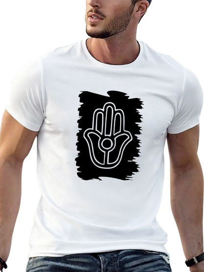 Hamsa Hand Graphic Black T-Shirt
