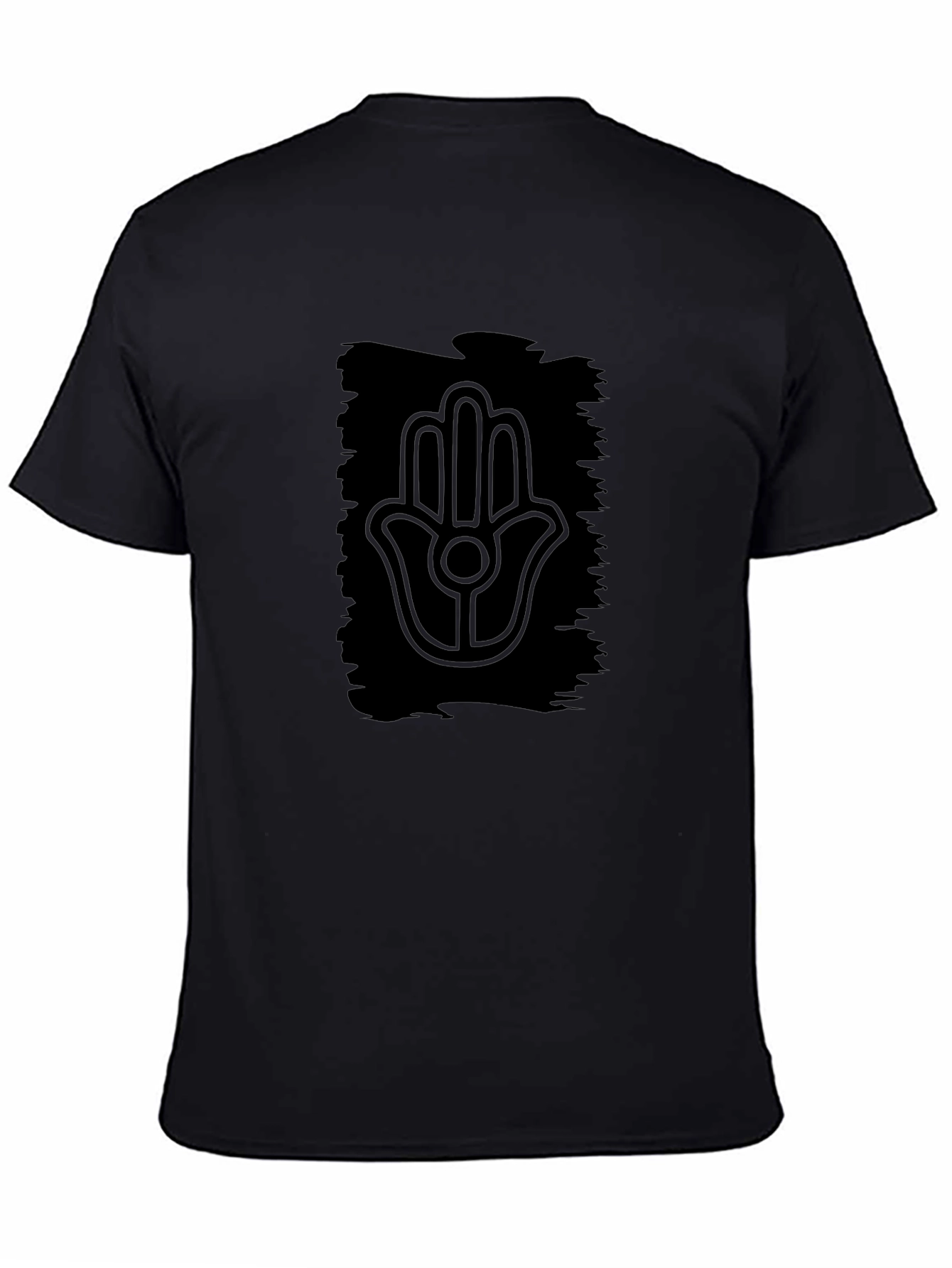Hamsa Hand Graphic Black T-Shirt