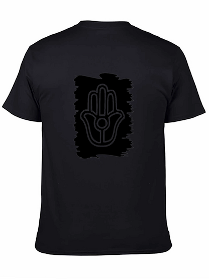 Hamsa Hand Graphic Black T-Shirt